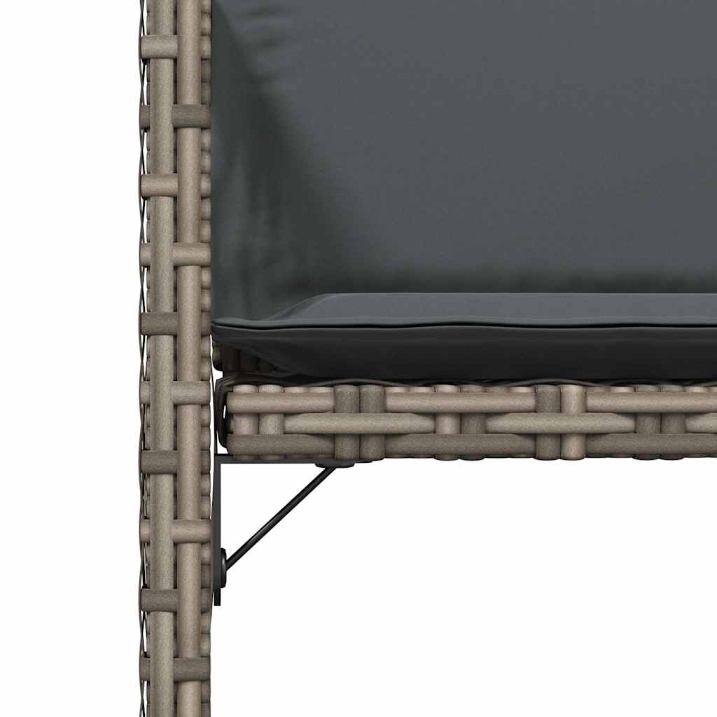 vidaXL Καρέκλες Κήπου 4 τεμ. Γκρι από Συνθετικό Ρατάν με Μαξιλάρια