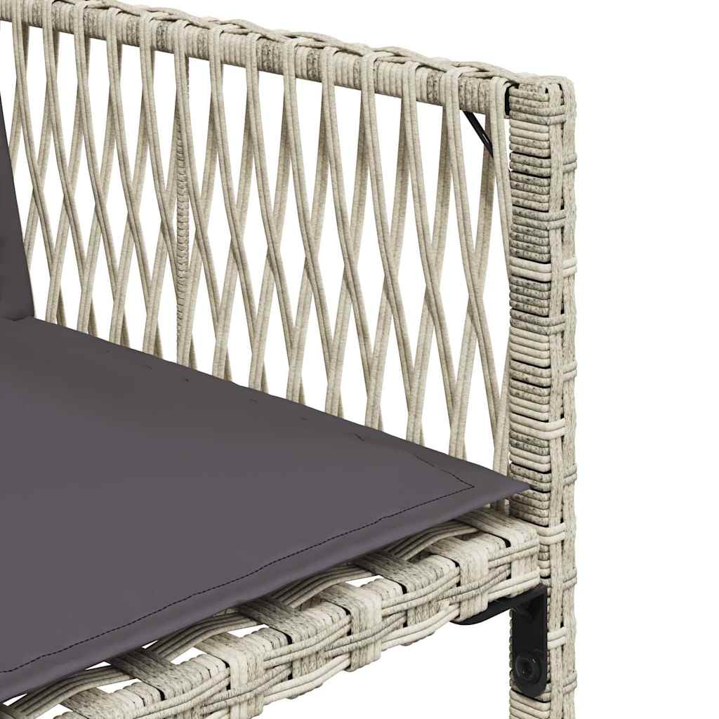 vidaXL Καρέκλες Κήπου 4 τεμ. Αν. Γκρι από Συνθετικό Ρατάν με Μαξιλάρια