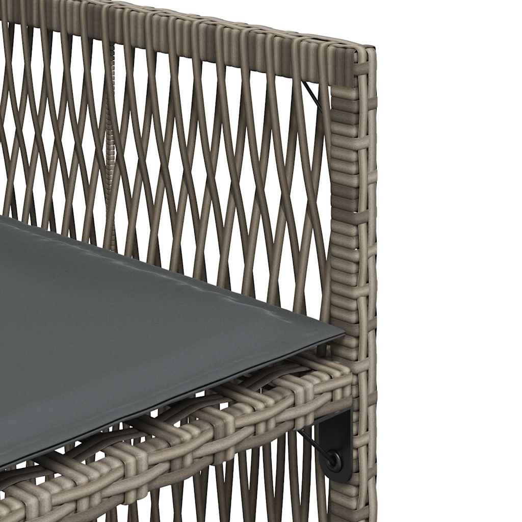 vidaXL Καρέκλες Κήπου 4 τεμ. Γκρι από Συνθετικό Ρατάν με Μαξιλάρια