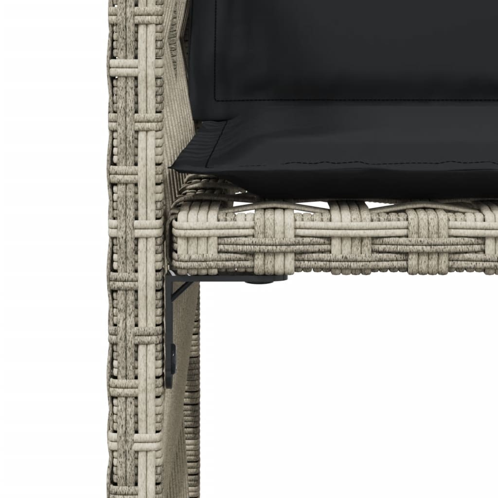 vidaXL Καρέκλες Κήπου 4 τεμ. Αν. Γκρι από Συνθετικό Ρατάν με Μαξιλάρια