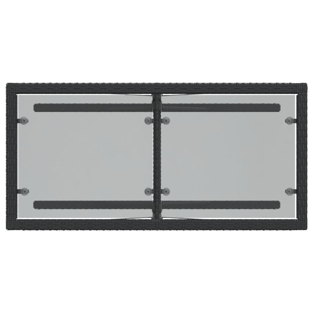 vidaXL Σετ Επίπλων Bistro 3 τεμ. Μαύρο Συνθετ. Ρατάν με Μαξιλάρια