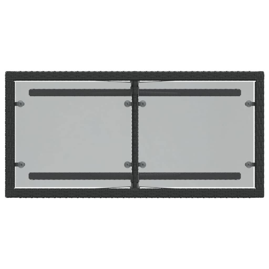 vidaXL Σετ Επίπλων Bistro 3 τεμ. Μαύρο Συνθετ. Ρατάν με Μαξιλάρια