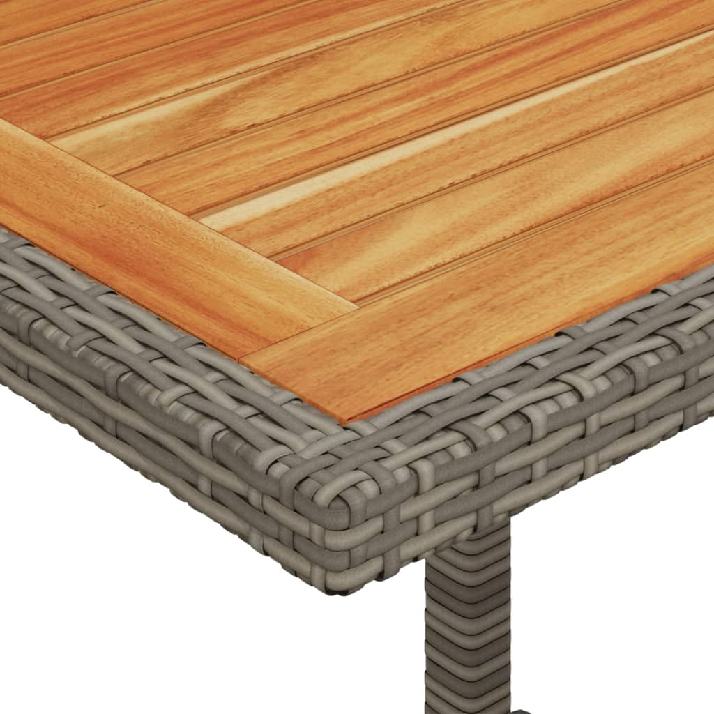 vidaXL Σετ Επίπλων Bistro 3 τεμ Γκρι Συνθετικό Ρατάν με Μαξιλάρια