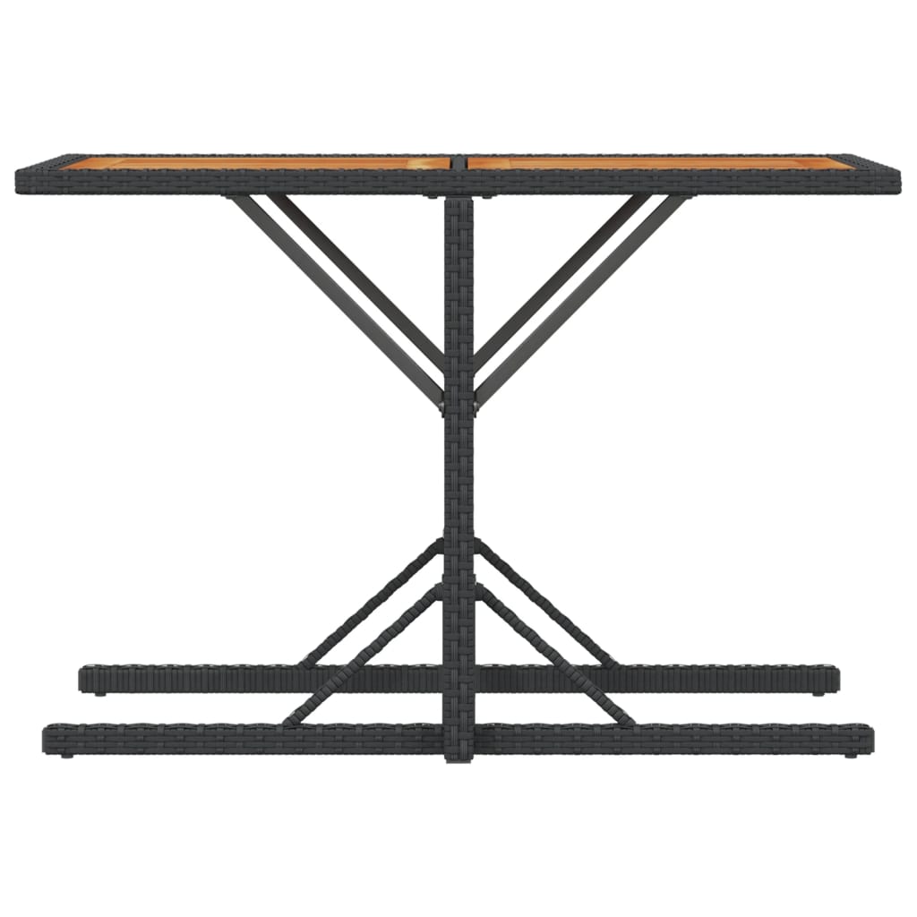 vidaXL Σετ Επίπλων Bistro 3 τεμ. Μαύρο Συνθετ. Ρατάν με Μαξιλάρια