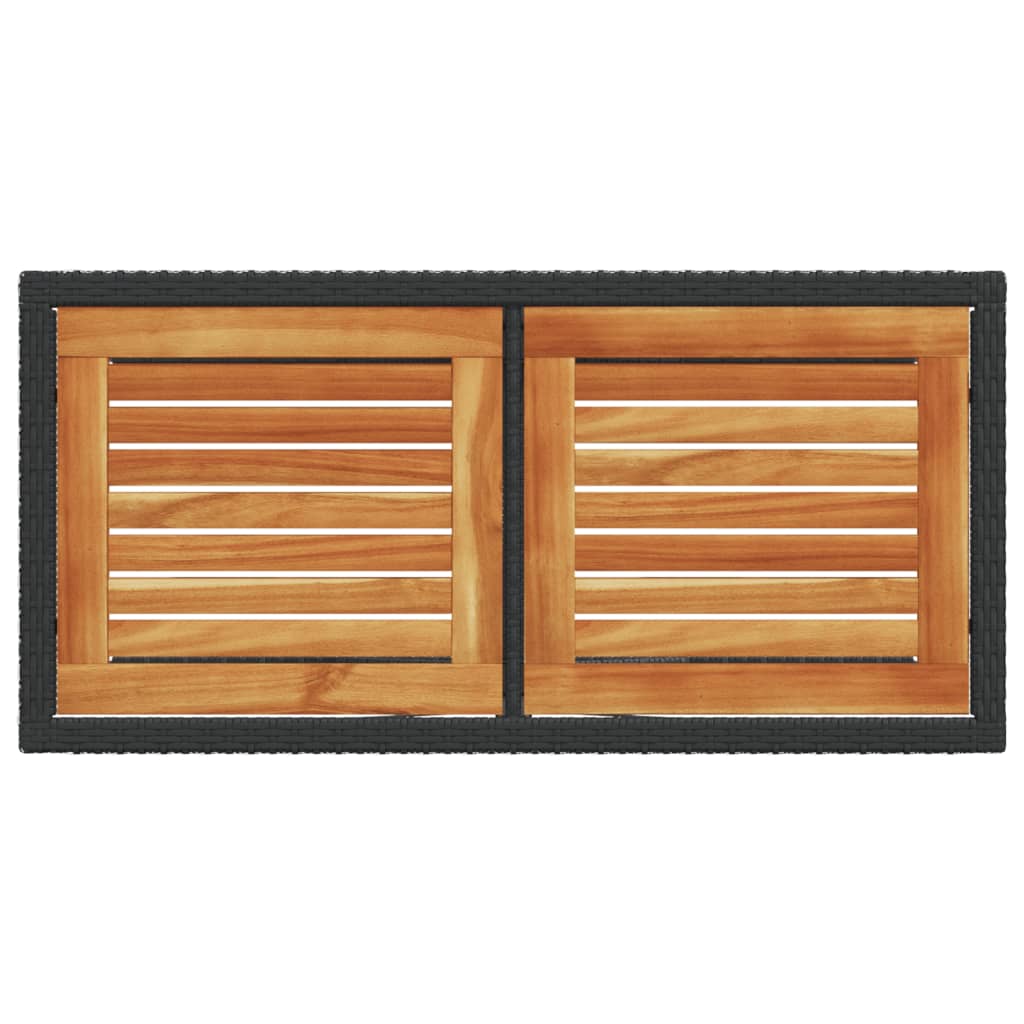 vidaXL Σετ Επίπλων Bistro 3 τεμ. Μαύρο Συνθετ. Ρατάν με Μαξιλάρια