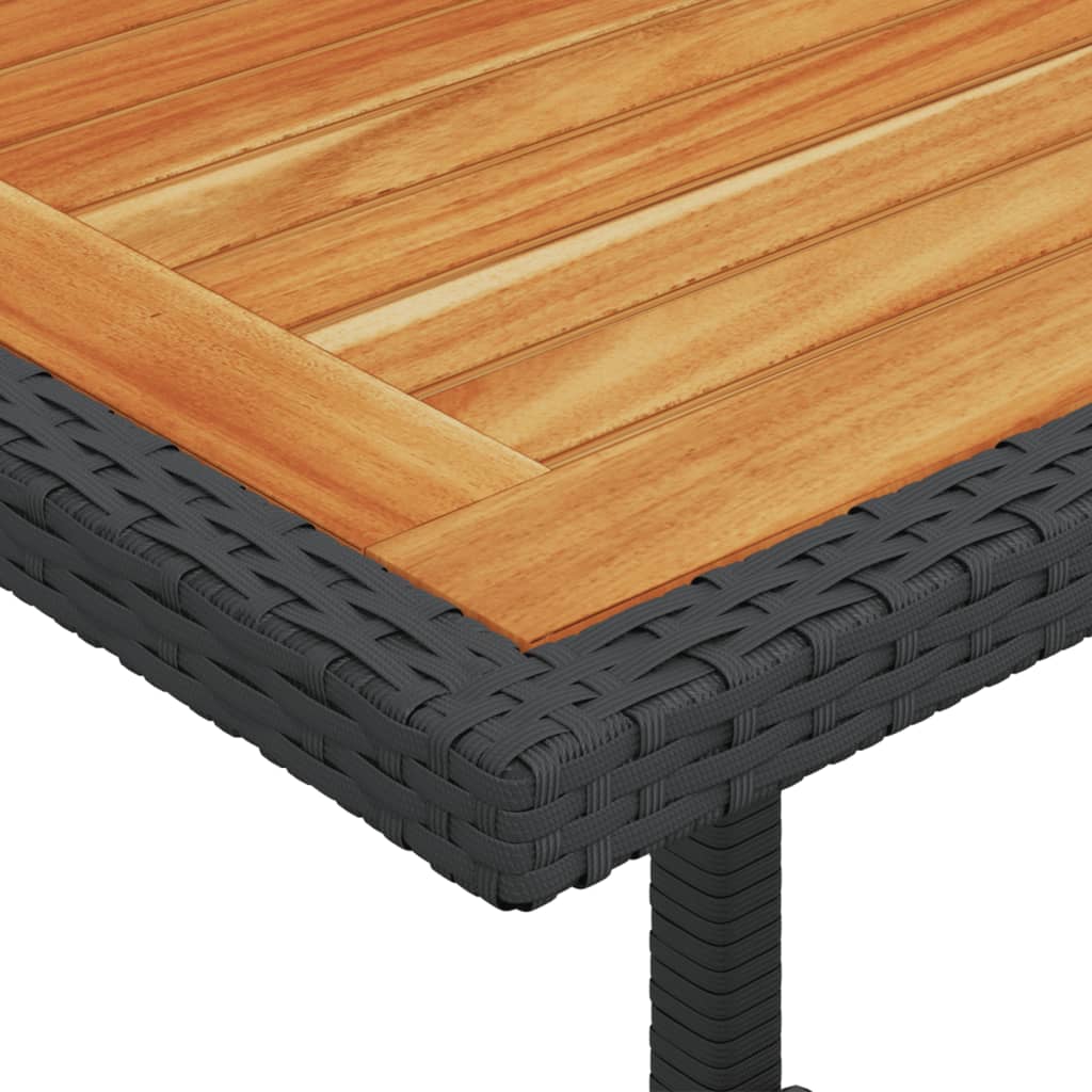 vidaXL Σετ Επίπλων Bistro 3 τεμ. Μαύρο Συνθετ. Ρατάν με Μαξιλάρια