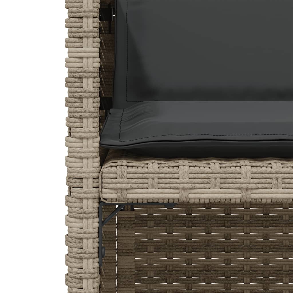 vidaXL Σετ Επίπλων Bistro 3 τεμ. Αν. Γκρι Συνθετικό Ρατάν με Μαξιλάρια