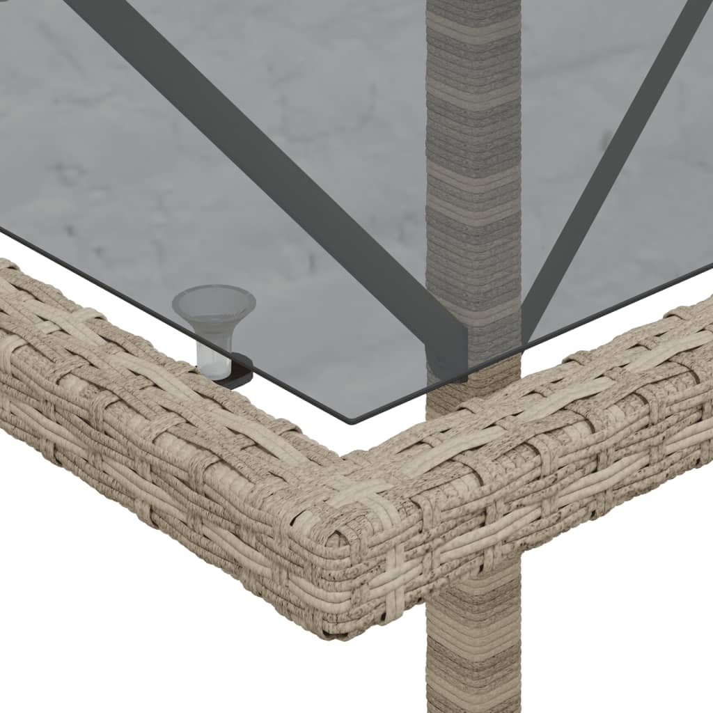 vidaXL Σετ Επίπλων Bistro 3 τεμ. Αν. Γκρι Συνθετικό Ρατάν με Μαξιλάρια