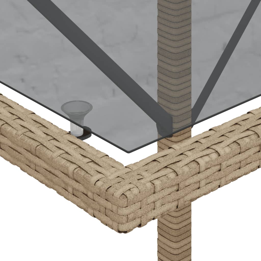 vidaXL Σετ Επίπλων Bistro 3 τεμ. Μικτό Μπεζ Συνθ. Ρατάν με Μαξιλάρια