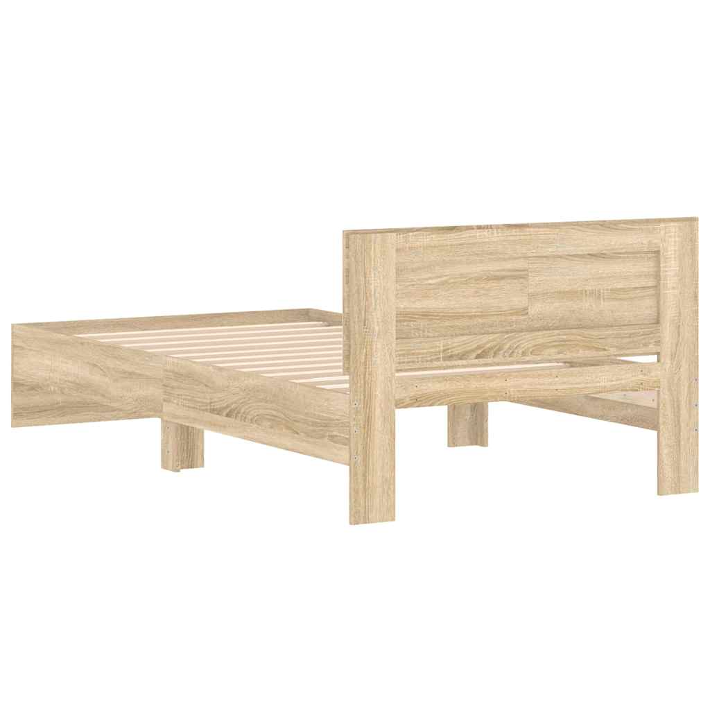 vidaXL Πλαίσιο Κρεβατιού με Κεφαλάρι Sonoma Δρυς 100x200εκ. Επεξ. Ξύλο