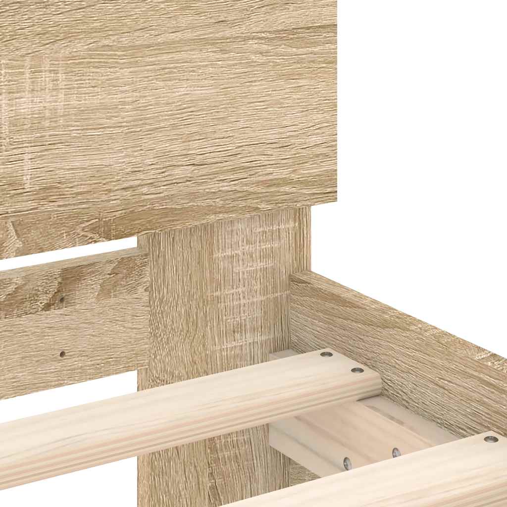vidaXL Πλαίσιο Κρεβατιού με Κεφαλάρι Sonoma Δρυς 100x200εκ. Επεξ. Ξύλο