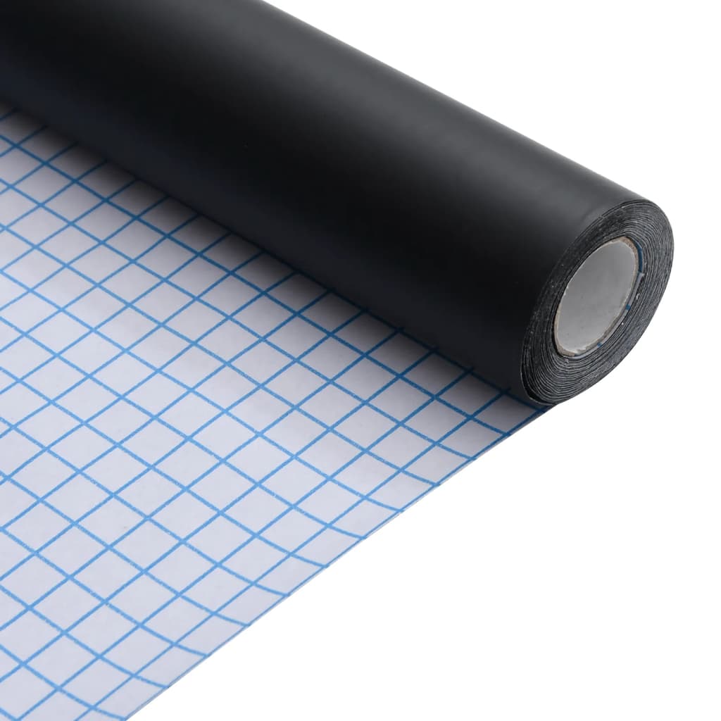 vidaXL Αυτοκόλλητο Επίπλων Μαύρο Ματ 90x500 εκ. PVC