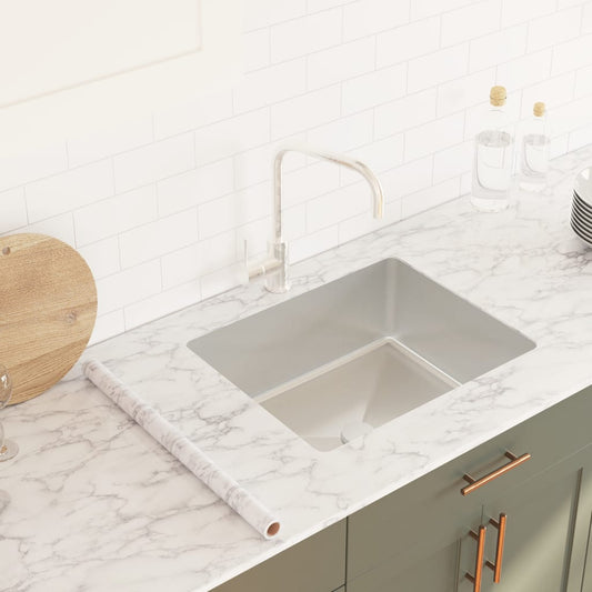 vidaXL Αυτοκόλλητο Επίπλων Μάρμαρο Λευκό 90 x 500 εκ. από PVC