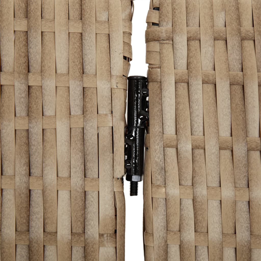 vidaXL Διαχωριστικό Δωματίου 5 Πάνελ Μπεζ από Συνθετικό Ρατάν