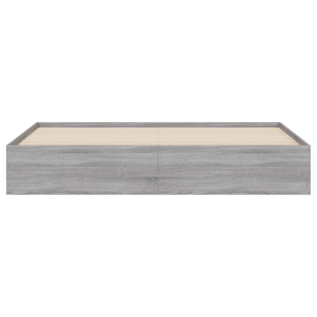 vidaXL Πλαίσιο Κρεβατιού με συρτάρια Γκρι sonoma 200x200εκ. Επεξ. Ξύλο