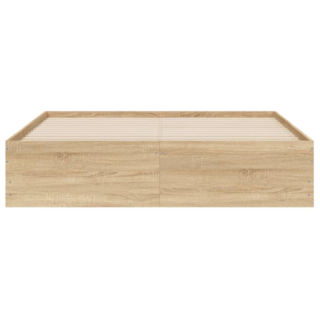 vidaXL Πλαίσιο Κρεβατιού με συρτάρια Sonoma Δρυς 140x200εκ. Επεξ. Ξύλο