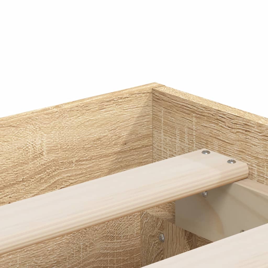 vidaXL Πλαίσιο Κρεβατιού με συρτάρια Sonoma Δρυς 140x200εκ. Επεξ. Ξύλο