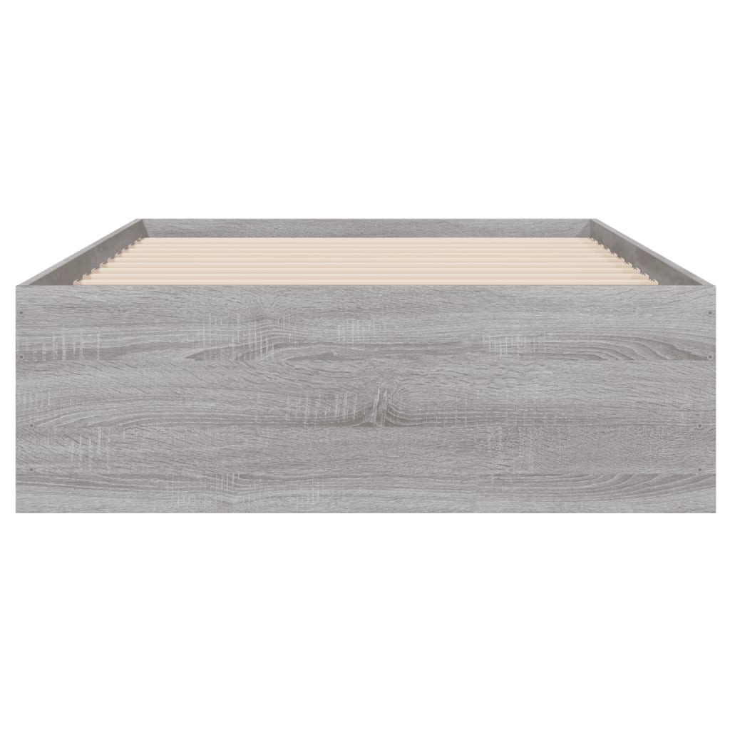 vidaXL Πλαίσιο Κρεβατιού με συρτάρια Γκρι sonoma 90x200εκ. Επεξ. Ξύλο