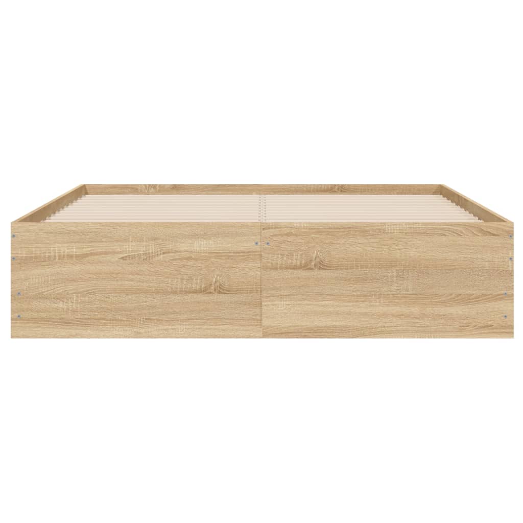 vidaXL Πλαίσιο Κρεβατιού με συρτάρια Sonoma Δρυς 120x190εκ. Επεξ. Ξύλο