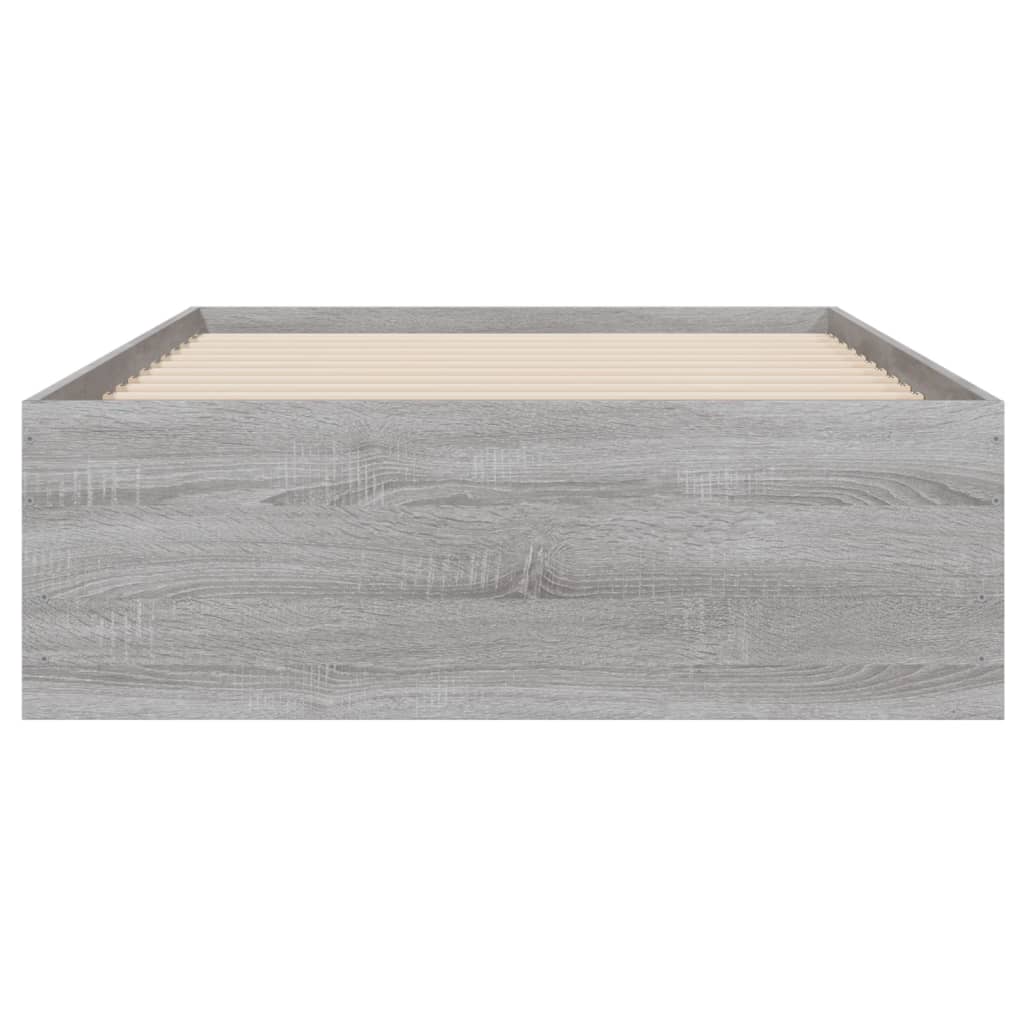 vidaXL Πλαίσιο Κρεβατιού με Συρτάρια Γκρι Sonoma 75x190 εκ. Επεξ. Ξύλο