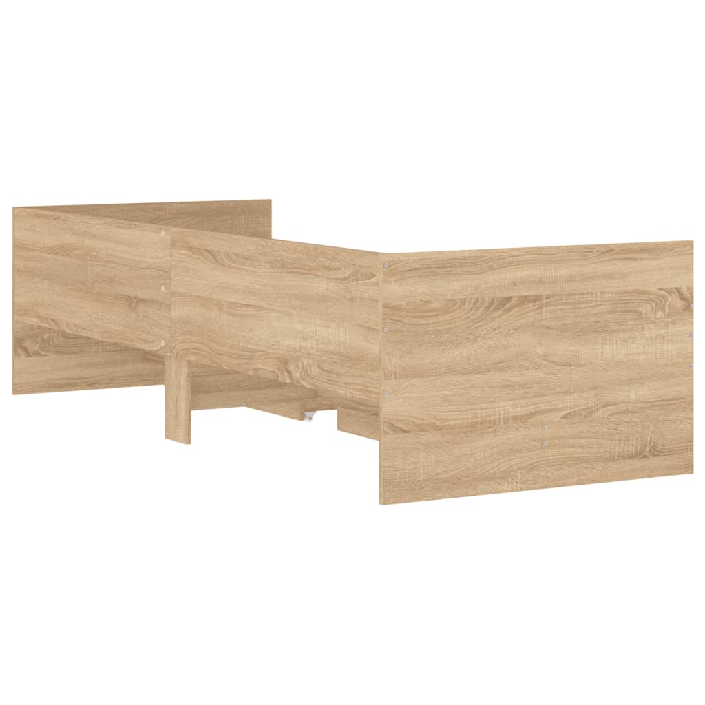 vidaXL Πλαίσιο Κρεβατιού Με Συρτάρια Sonoma Δρυς 75x190εκ Small Single