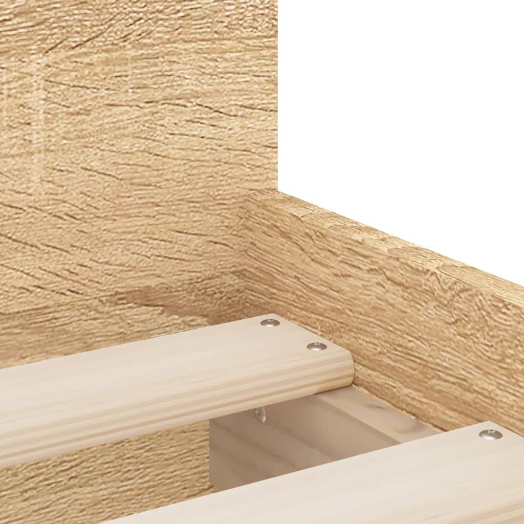 vidaXL Πλαίσιο Κρεβατιού Με Συρτάρια Sonoma Δρυς 75x190εκ Small Single