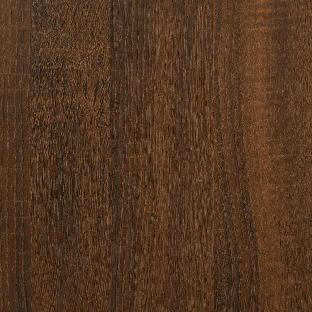 vidaXL Πλαίσιο Κρεβατιού με Κεφαλάρι Καφέ δρυς 135x190 εκ.