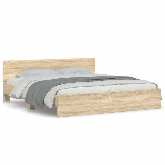 vidaXL Πλαίσιο Κρεβατιού με Κεφαλάρι Sonoma Δρυς 180x200 εκ.