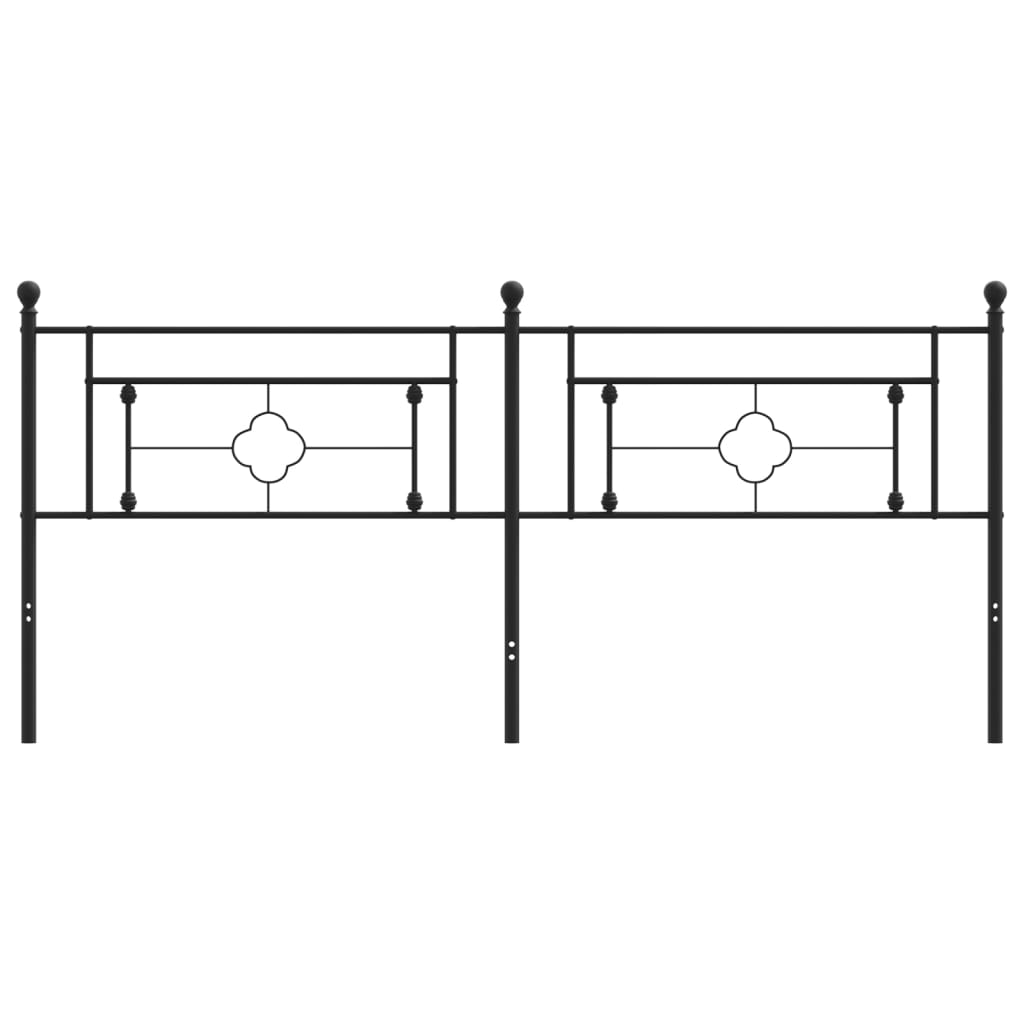 vidaXL Κεφαλάρι Μαύρο 200 εκ. Μεταλλικό