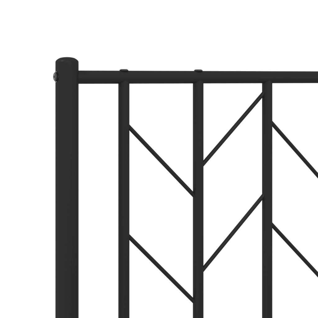 vidaXL Ανταλλακτικό κεφαλάρι Μαύρο 90 εκ. Μεταλλικό