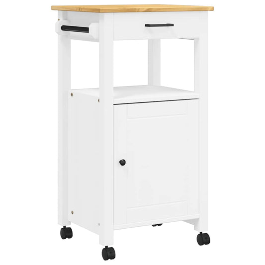 vidaXL Τρόλεϊ Κουζίνας MONZA 48x40x88,5 εκ. από Μασίφ Ξύλο Πεύκου