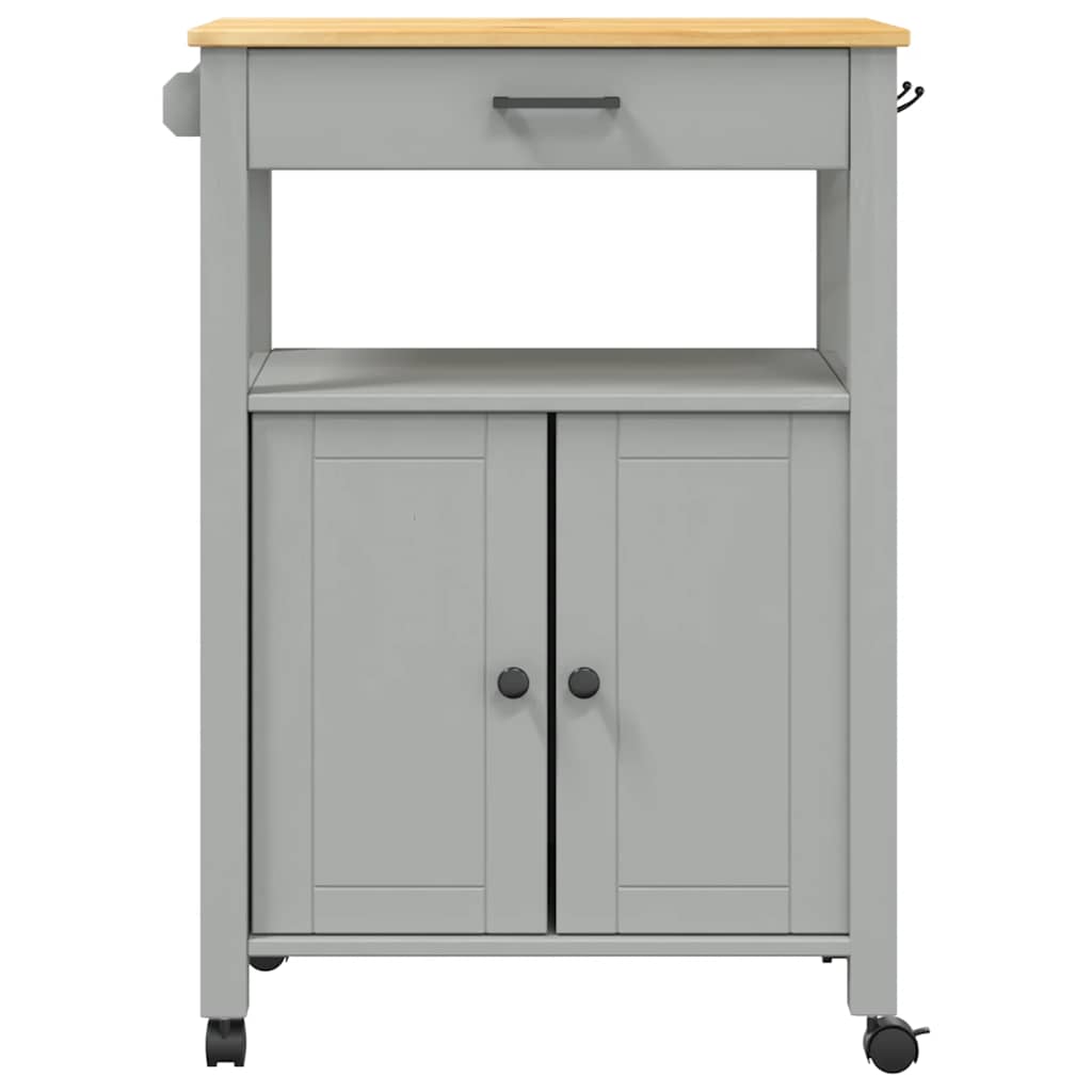 vidaXL Τρόλεϊ Κουζίνας MONZA 60x40x88,5 εκ. από Μασίφ Ξύλο Πεύκου