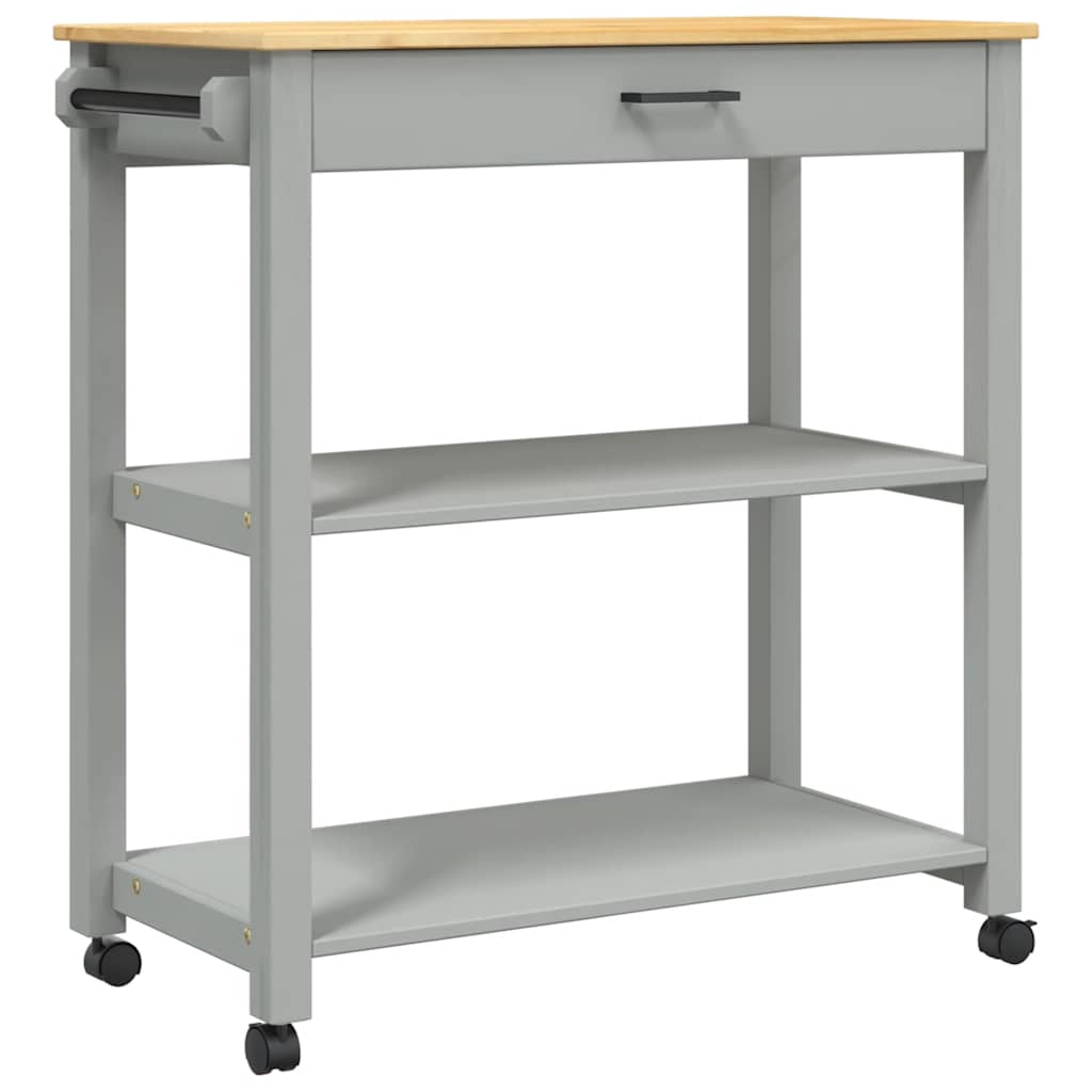 vidaXL Τρόλεϊ Κουζίνας MONZA 84 x 40 x 88,5 εκ. από Μασίφ Ξύλο Πεύκου