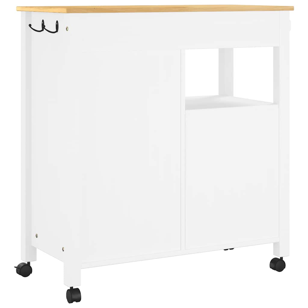 vidaXL Τρόλεϊ Κουζίνας MONZA 84x40x88,5 εκ. από Μασίφ Ξύλο Πεύκου