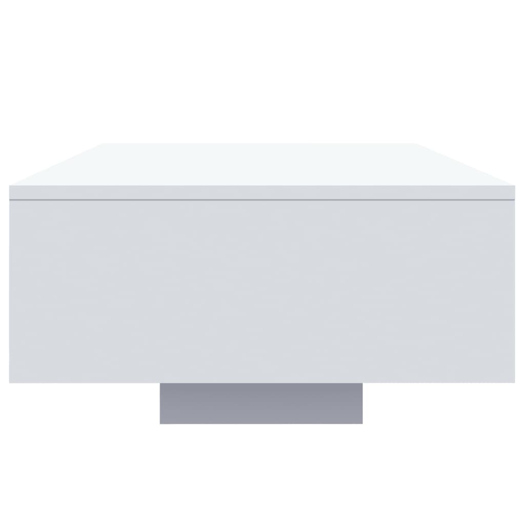 vidaXL Τραπεζάκι Σαλονιού με Φώτα LED Λευκό 85x55x31 εκ.