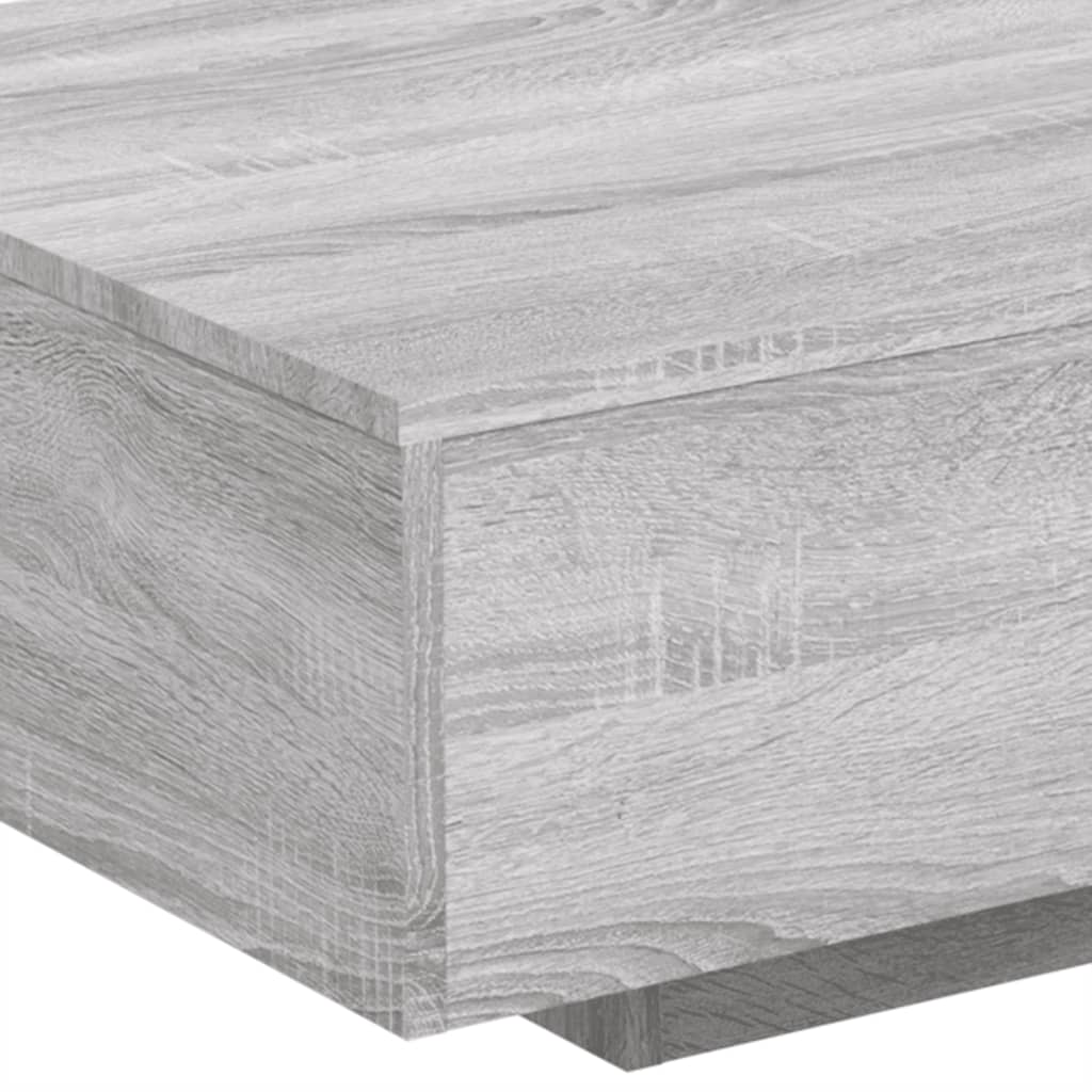 vidaXL Τραπεζάκι Σαλονιού με Φώτα LED Γκρι Sonoma 85x55x31 εκ.