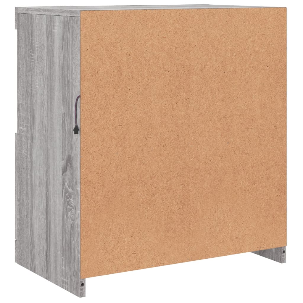 vidaXL Μπουφές με LED Γκρι Sonoma 60,5 x 37 x 67 εκ.