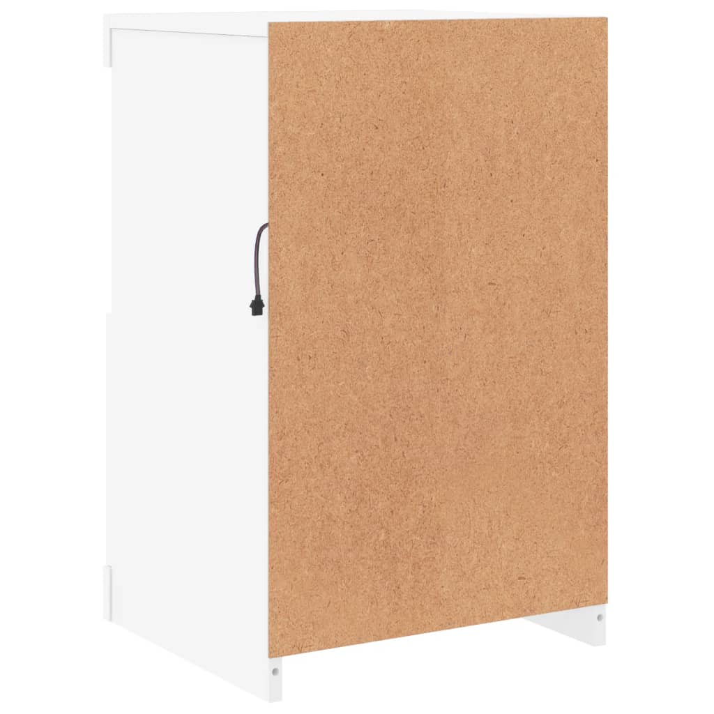 vidaXL Ντουλάπια Βοηθητικά με Φώτα LED 2 τεμ. Λευκά από Επεξεργ. Ξύλο