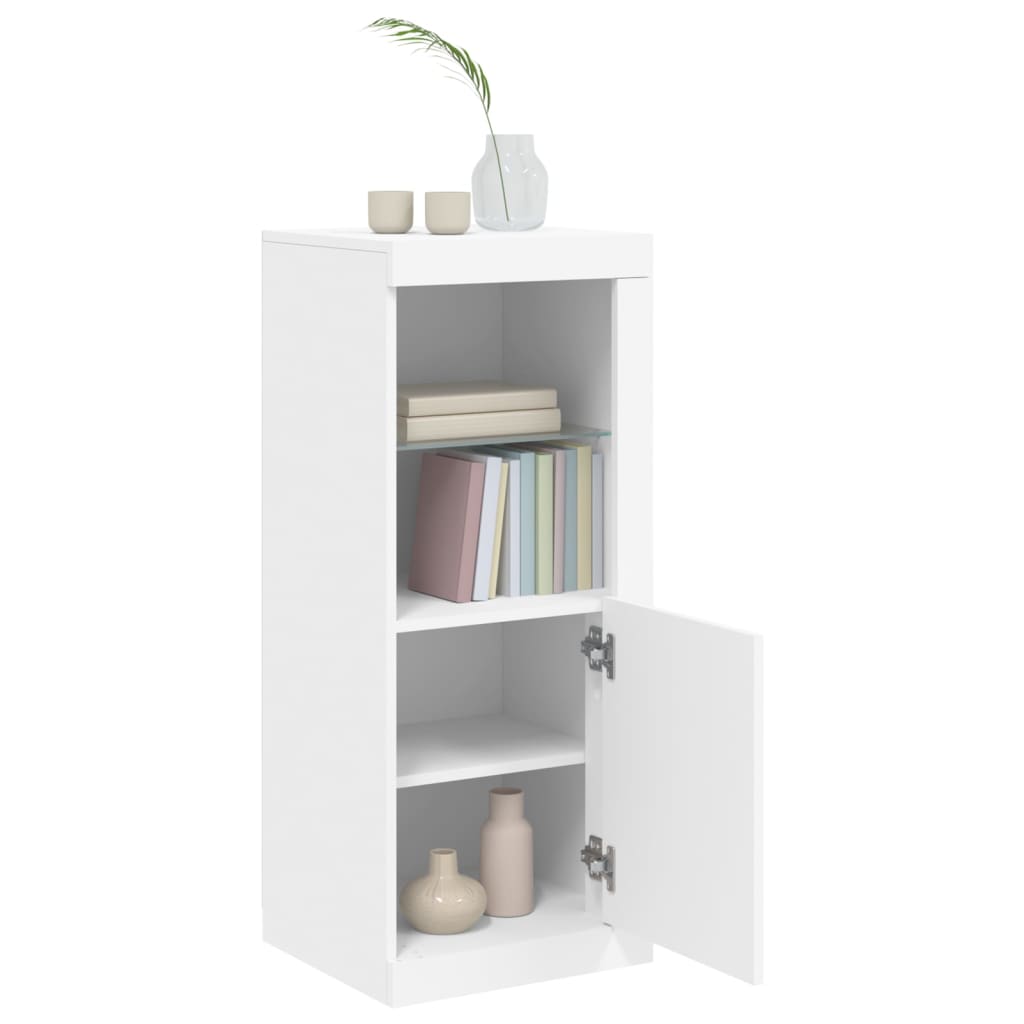 vidaXL Μπουφές με Φώτα LED Λευκός 41 x 37 x 100 εκ.