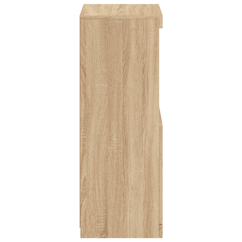 vidaXL Μπουφές με Φώτα LED Sonoma Δρυς 41 x 37 x 100 εκ.