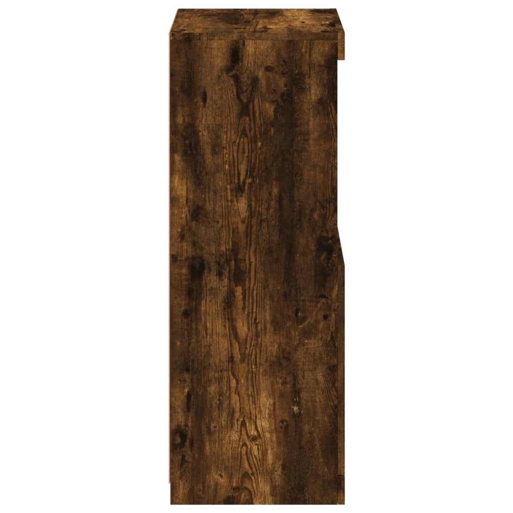 vidaXL Μπουφές με Φώτα LED Καπνιστή Δρυς 41 x 37 x 100 εκ.