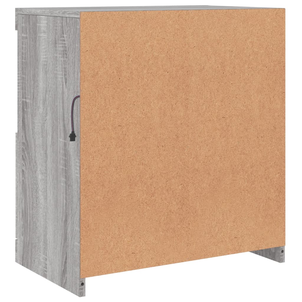 vidaXL Μπουφές με LED Γκρι Sonoma 60 x 37 x 67 εκ.