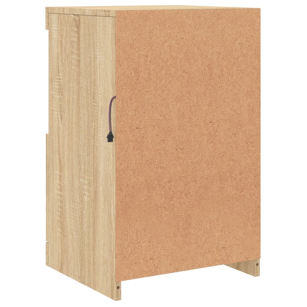 vidaXL Μπουφές με LED Sonoma Δρυς 41 x 37 x 67 εκ.