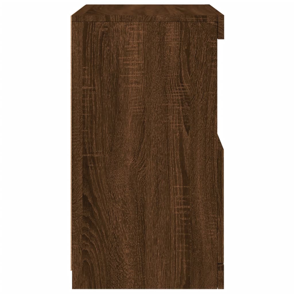 vidaXL Μπουφές με LED Καφέ Δρυς 41 x 37 x 67 εκ.