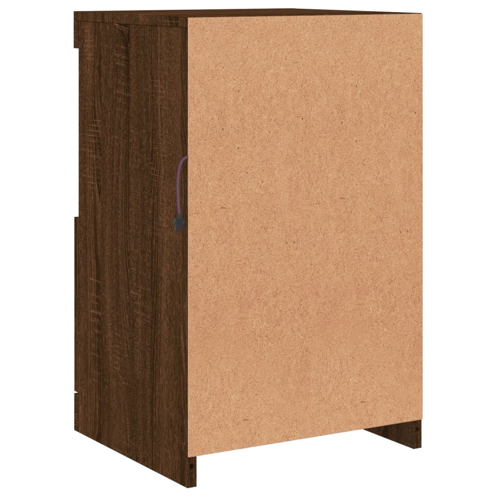 vidaXL Μπουφές με LED Καφέ Δρυς 41 x 37 x 67 εκ.