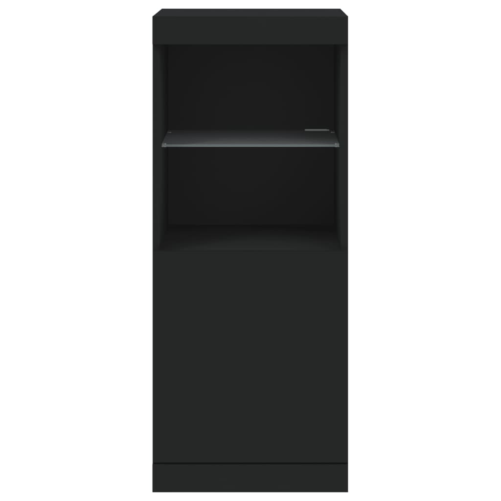 vidaXL Μπουφές με Φώτα LED Μαύρος 41 x 37 x 100 εκ.