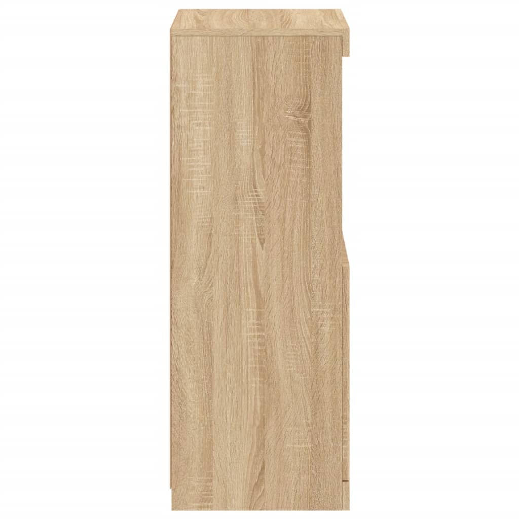 vidaXL Μπουφές με Φώτα LED Sonoma Δρυς 41 x 37 x 100 εκ.