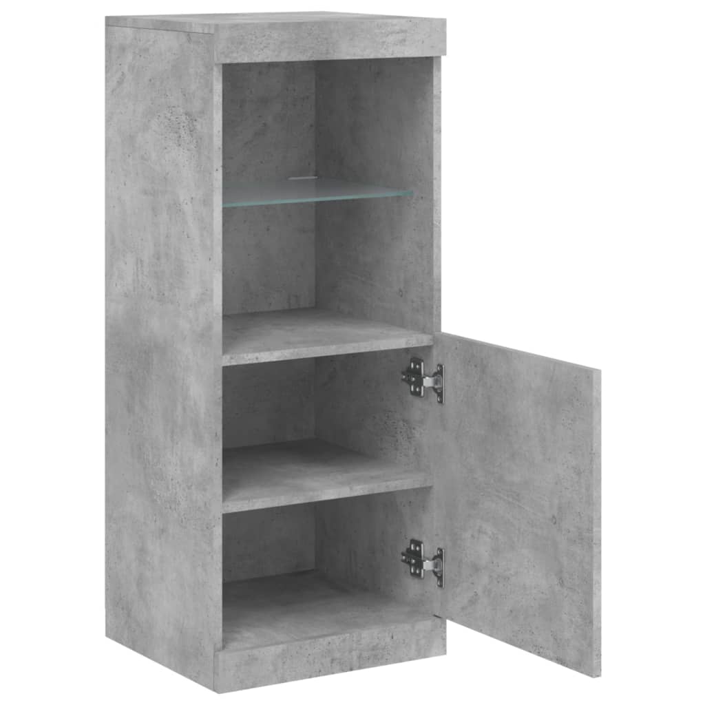 vidaXL Μπουφές με Φώτα LED Γκρι Σκυροδέματος 41 x 37 x 100 εκ.