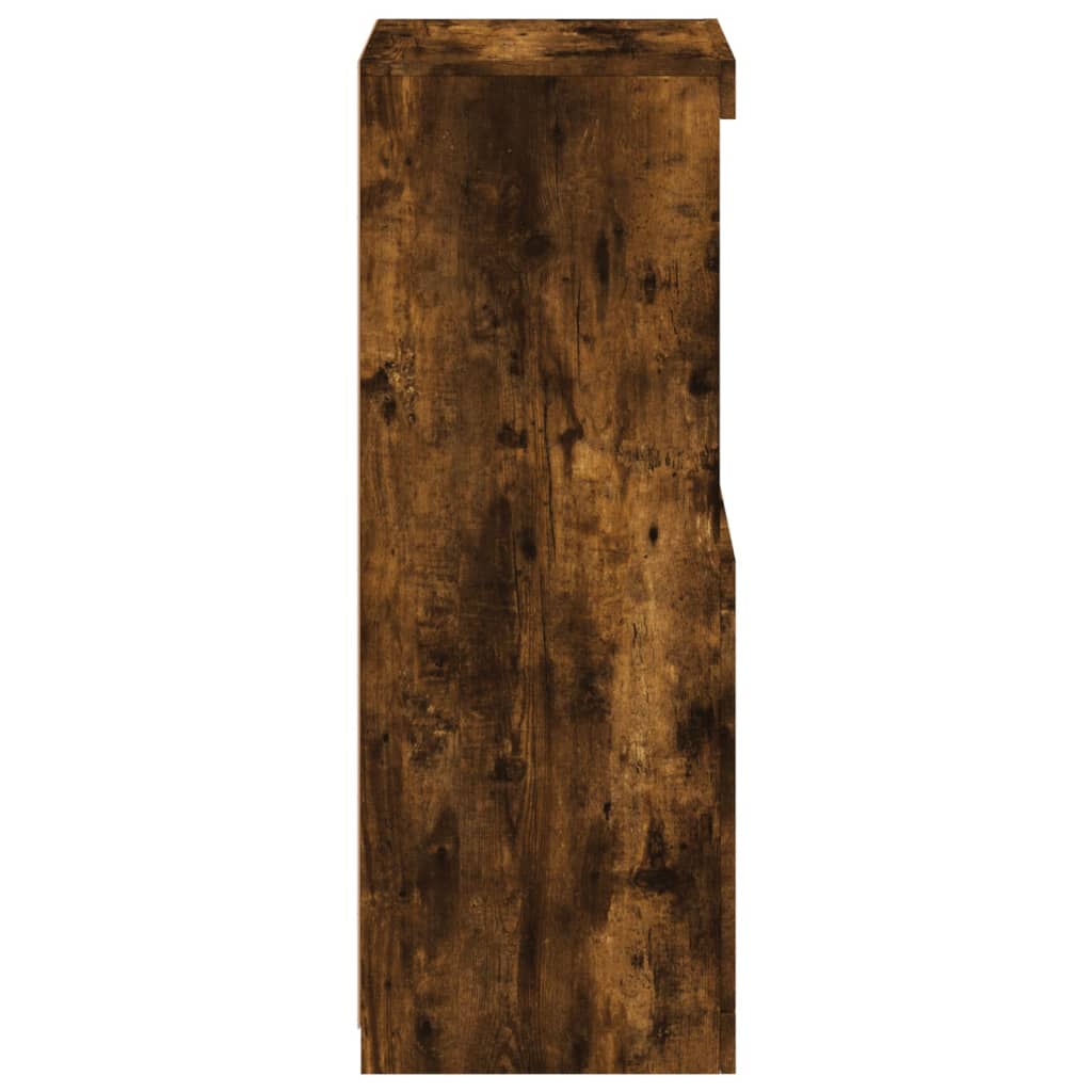 vidaXL Μπουφές με Φώτα LED Καπνιστή Δρυς 41 x 37 x 100 εκ.