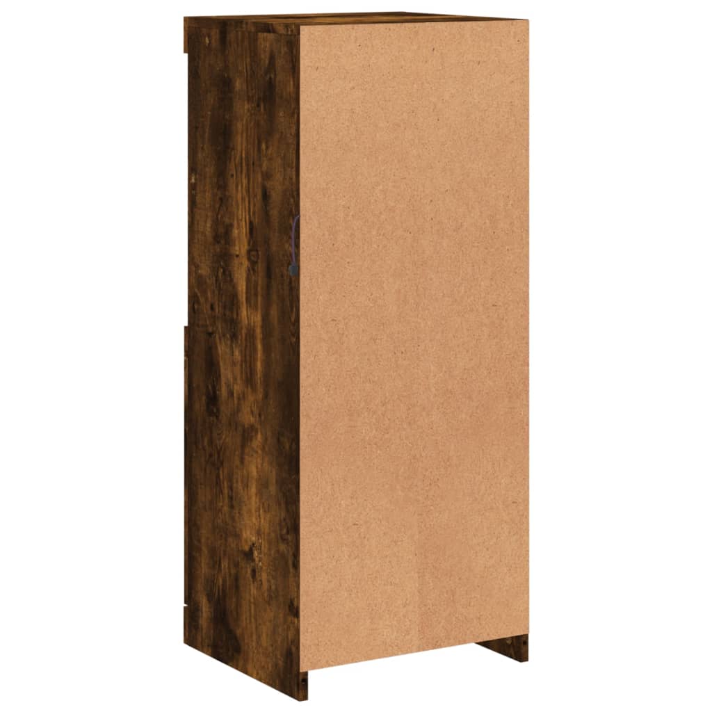 vidaXL Μπουφές με Φώτα LED Καπνιστή Δρυς 41 x 37 x 100 εκ.